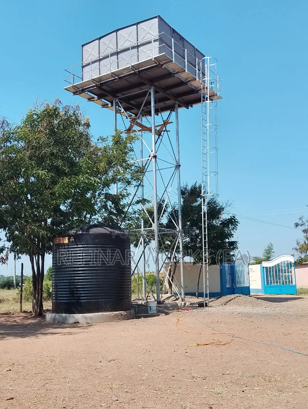 Galvanized Pressed Steel Tanks Water Tower - Engineering