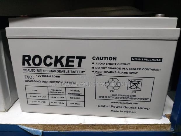 Rocket 12v100ah Maintenance Free Solar Backup Battery