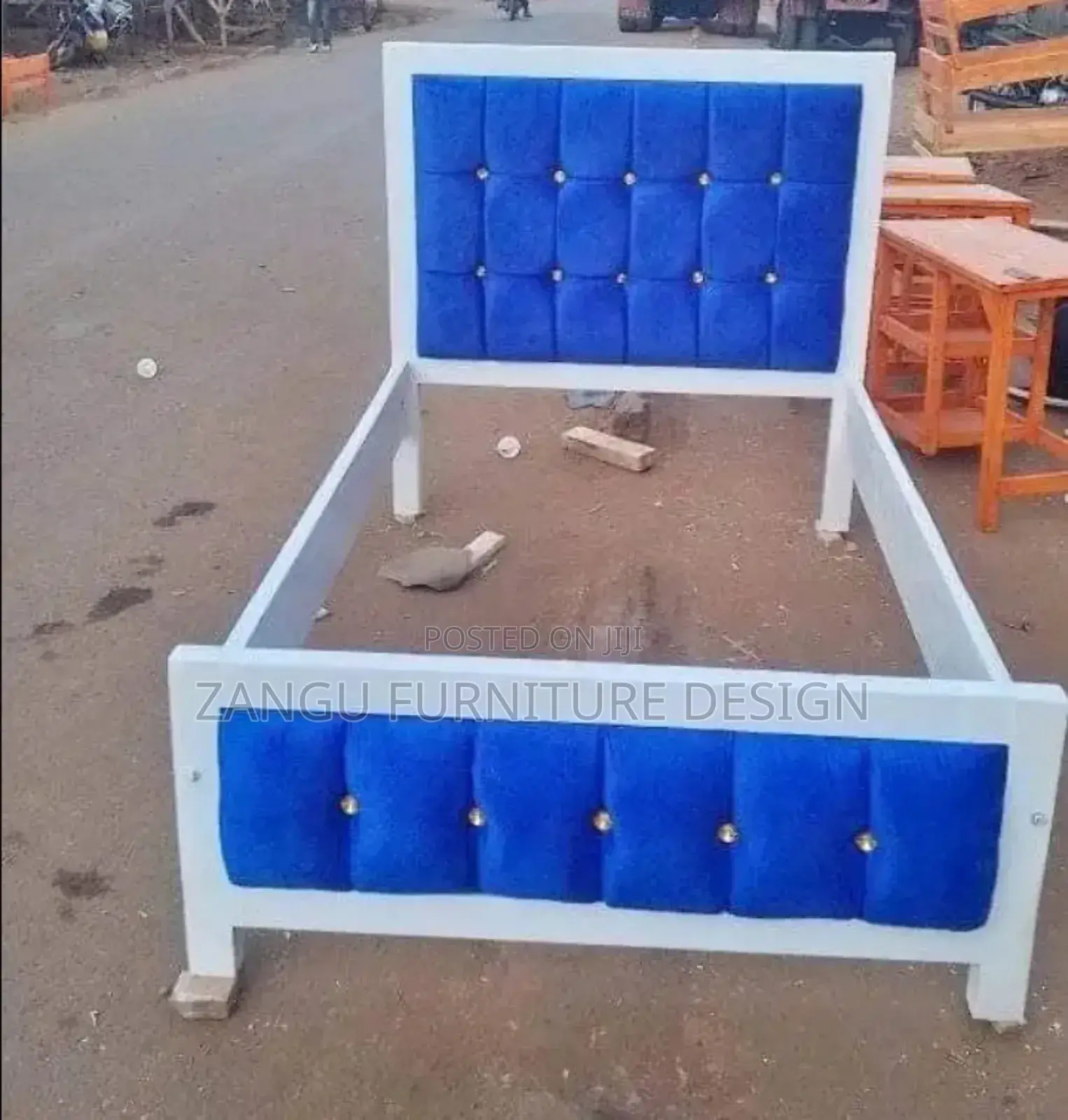 Fancy Blue Bed 4 by 6