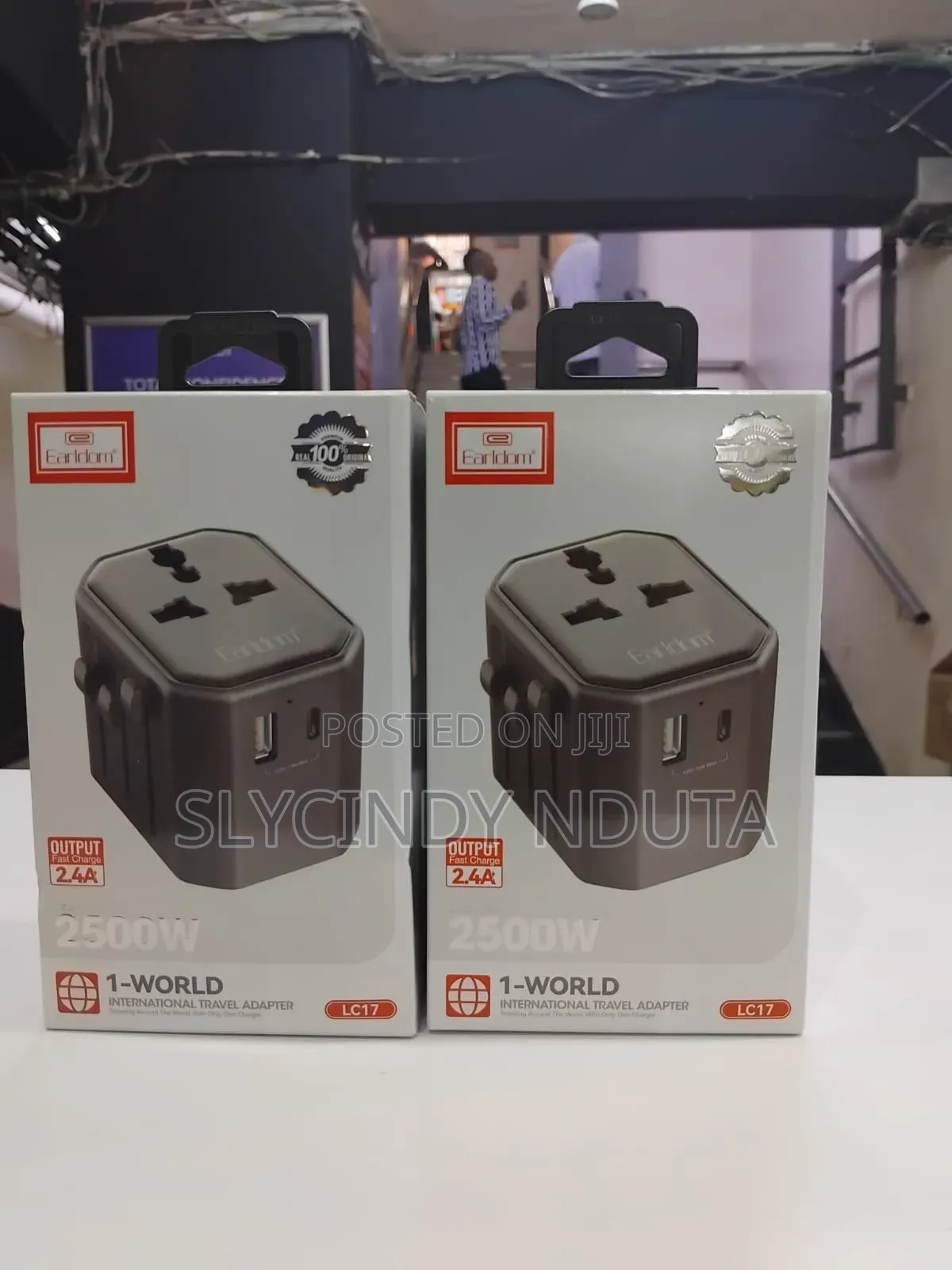 Earldom 2500W Universal Travel Wall Charger USB+Type-c
