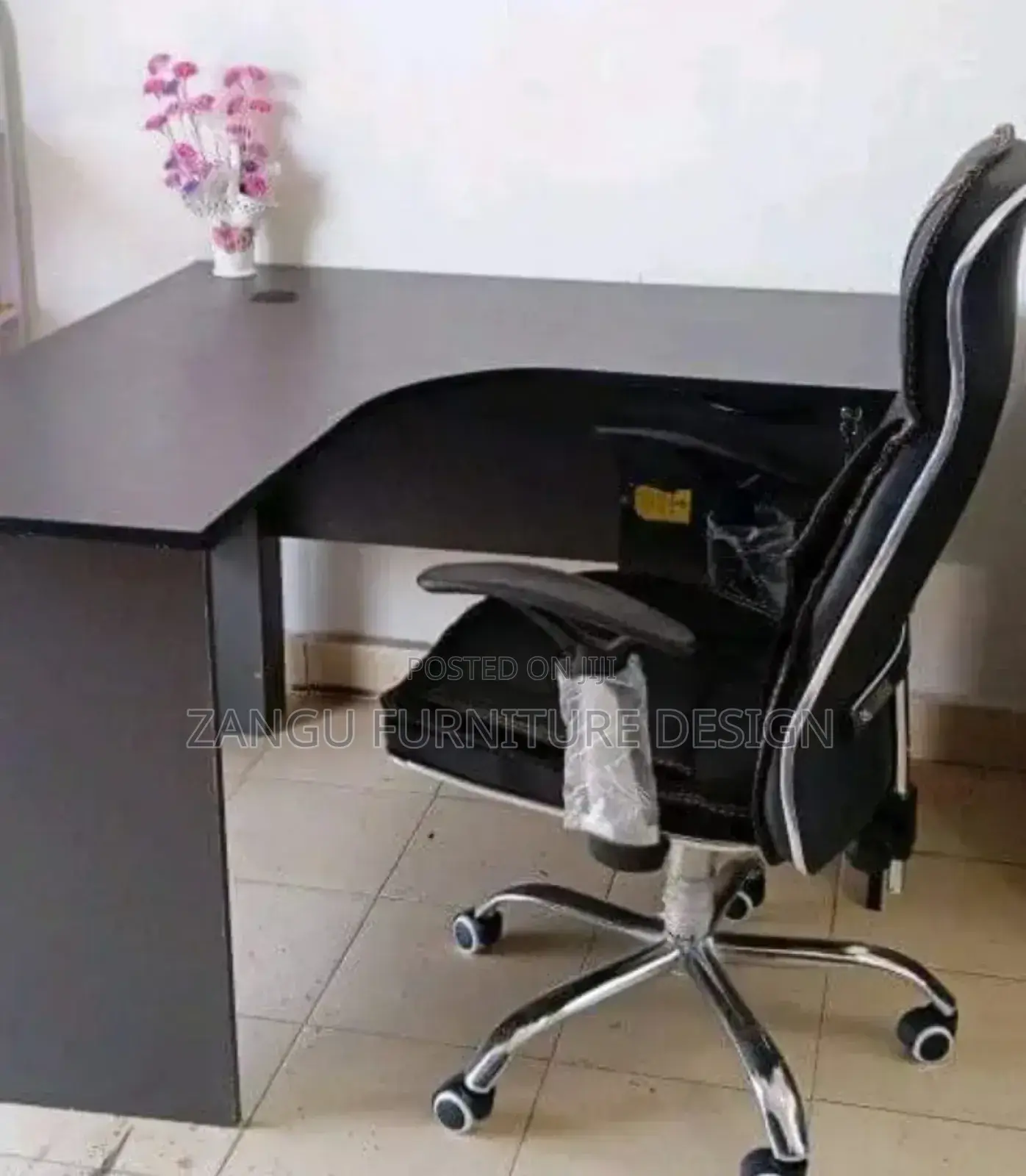 Desk +Leather Executive Chair Both