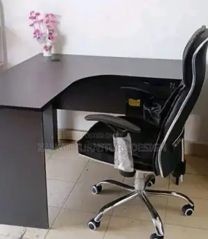 Desk +Leather Executive Chair Both