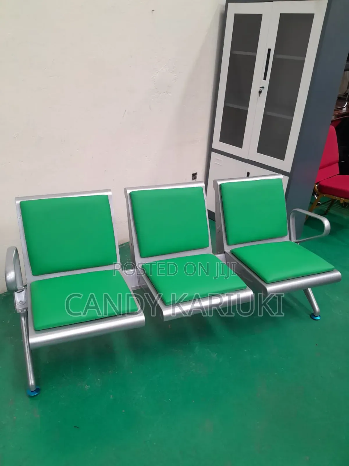 Carcare Heavy Duty Padded Linked Reception Chair