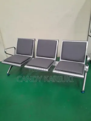 Grey Heavy Duty Padded Reception Bench
