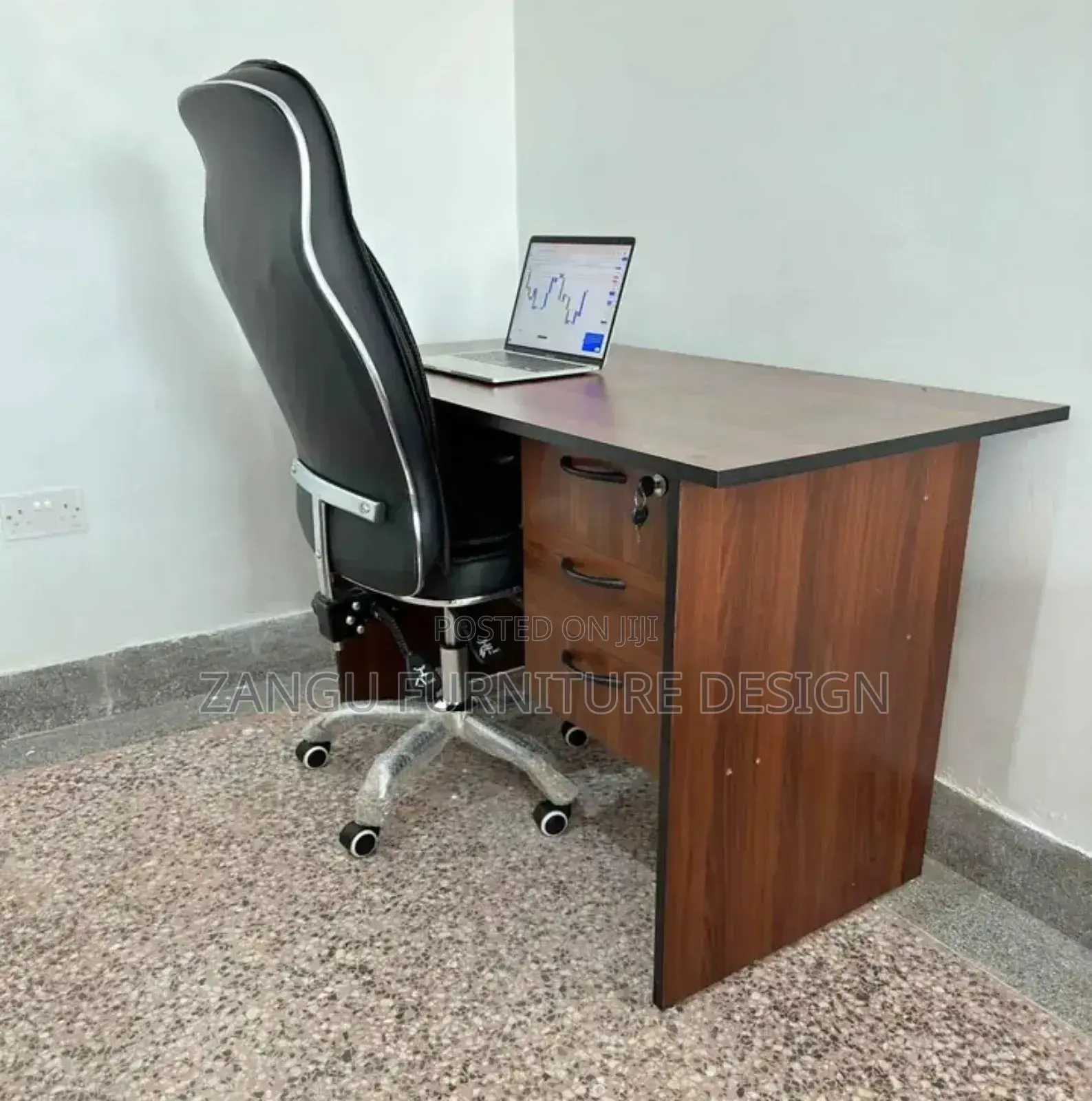 Chair Leather Chair and Desk Both