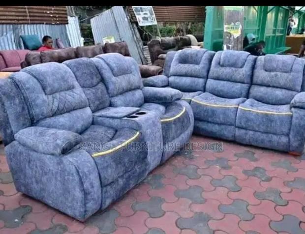 Fancy Semi Recliner 5-Seater Sofa - main view