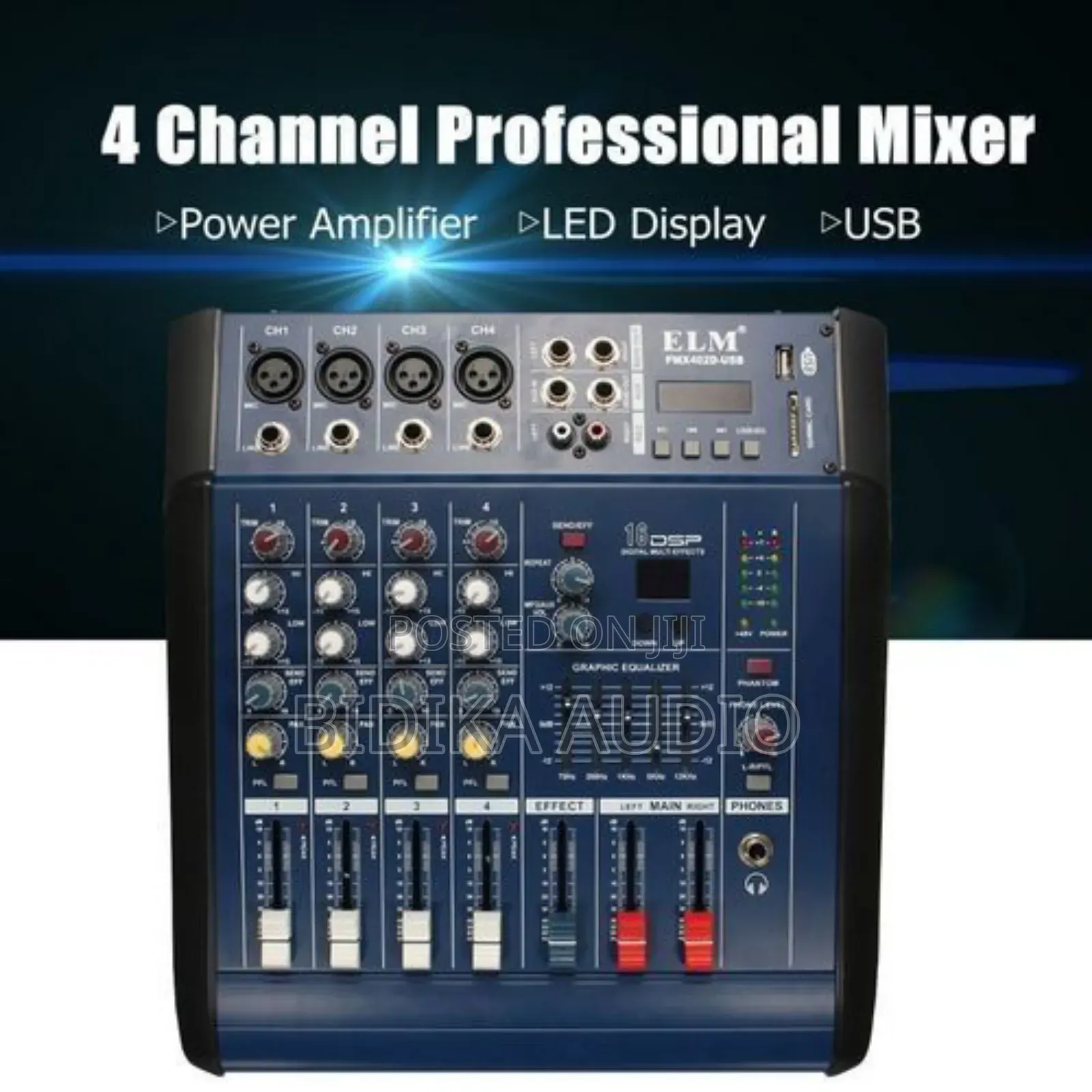 Max 4 Mixer With Power Amplifier Pmx402d-Usb Stage Mixer