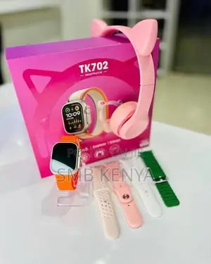 Ultra 2.0 Smart Watch+Cats Ear Bluetooth Headphone+5 Belts