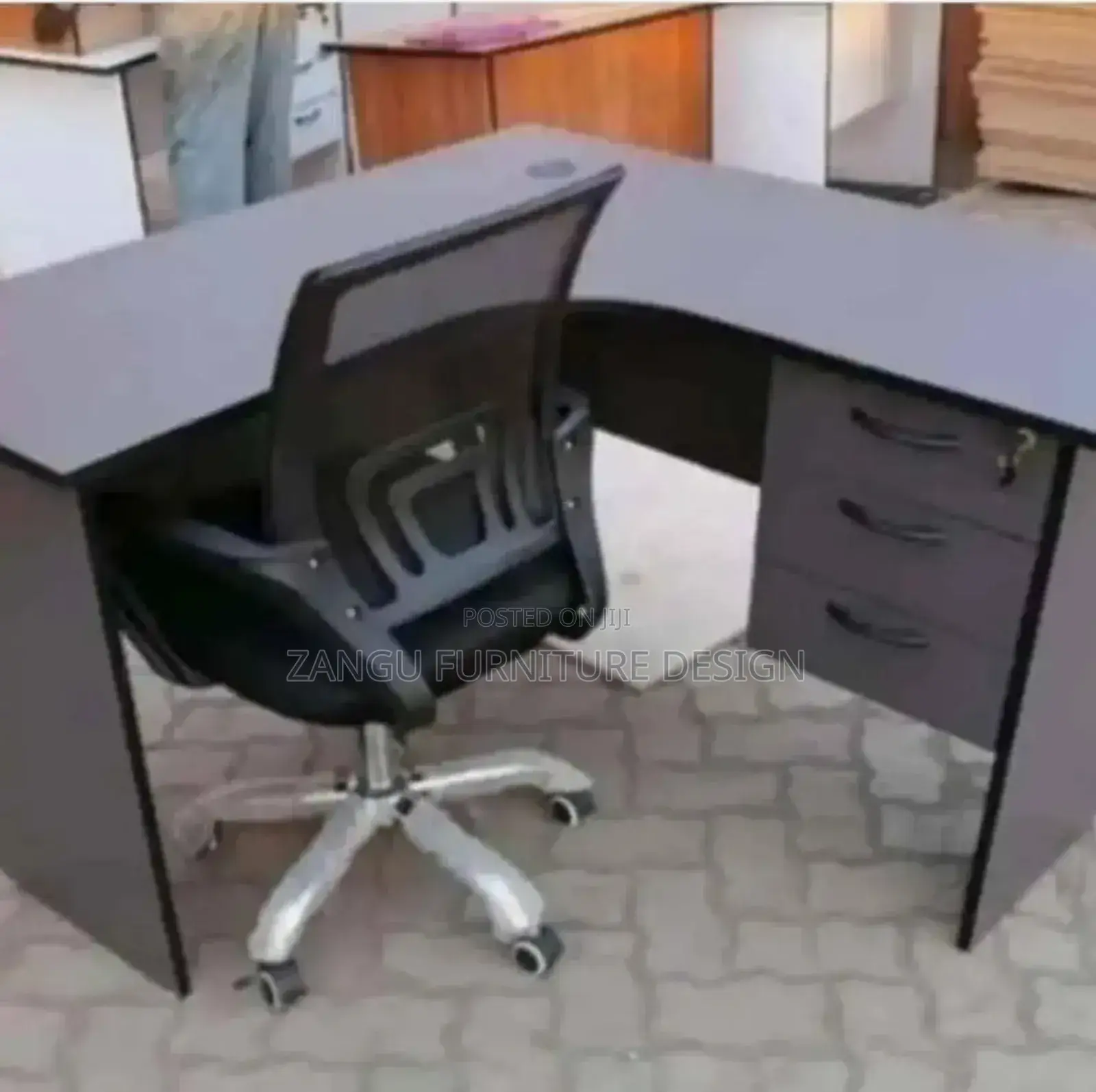 L-Shaped Desk (Mesh Chair 4500/-)