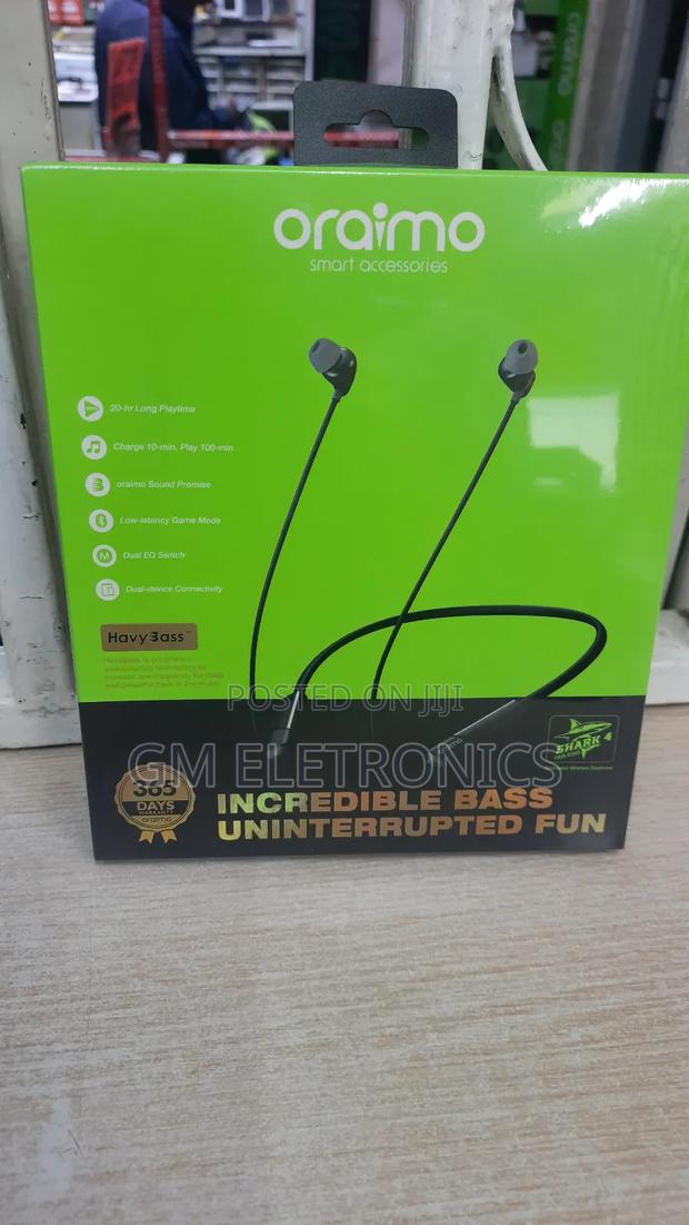 Havy Bass Oraimo Neckband Wireless Earphone. (Shark 4)