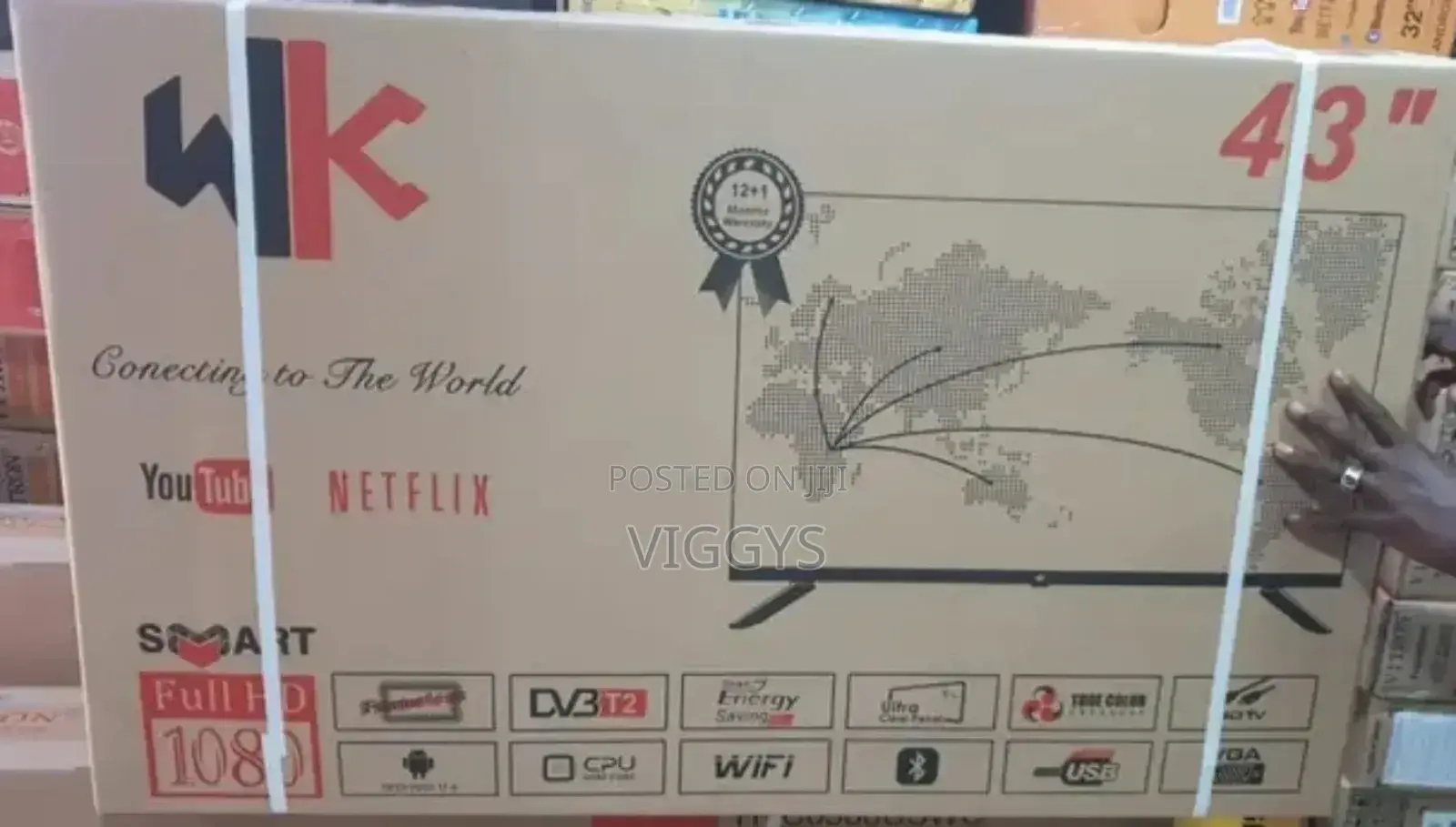 New Model WK 43 Inch Smart TV Netflix NV-1