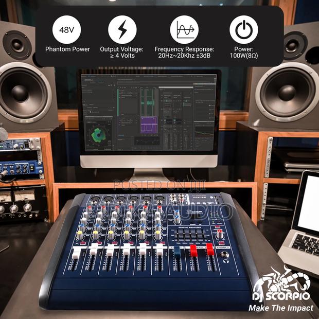 3 Max Max Powered Audio Mixer 8 Channel With Inbuilt Amp - main view