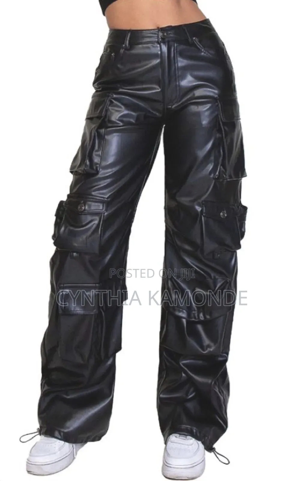 Black and Brown Leather Pants
