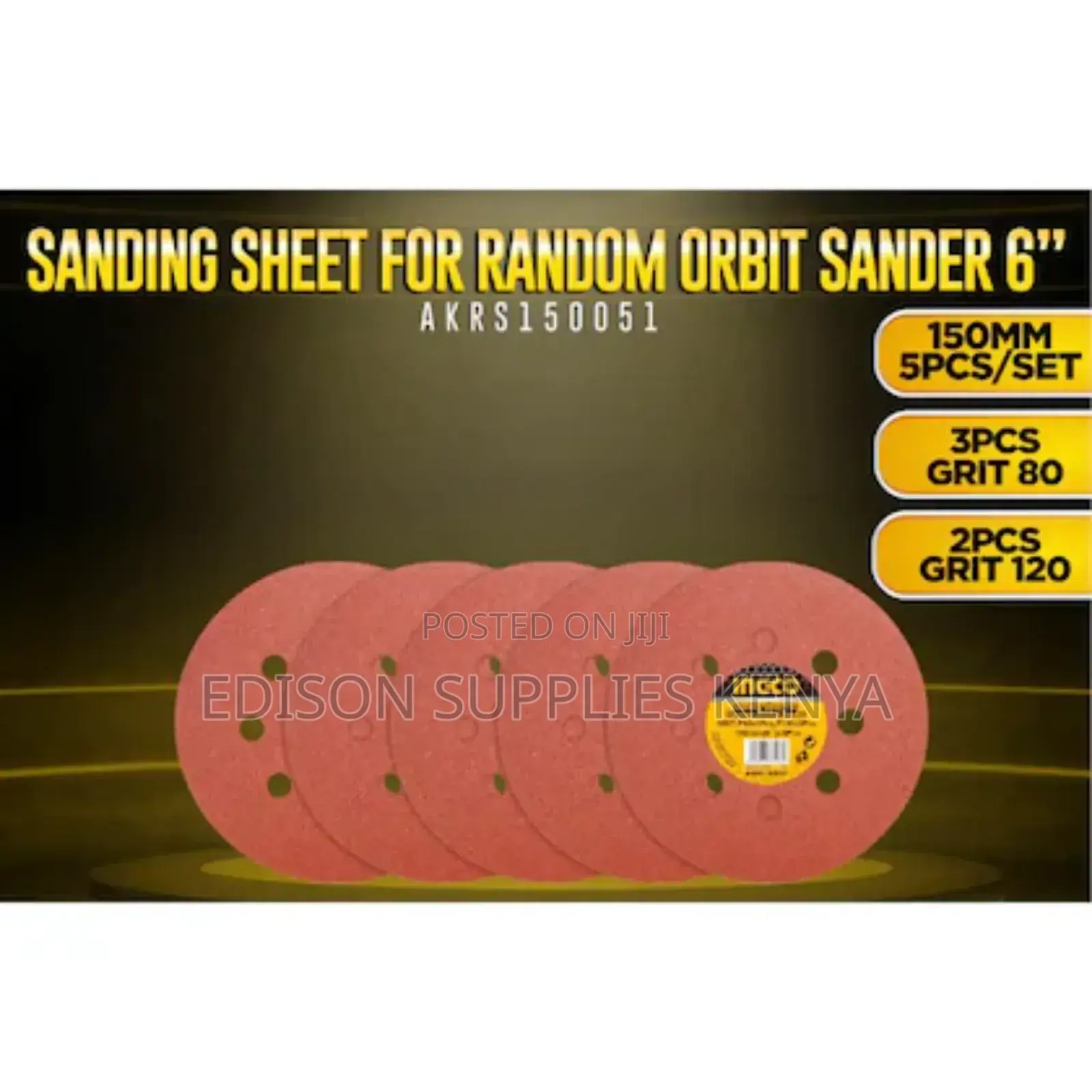 Sand Papers Ingco Sanding Sheets For Random Orbital Sander