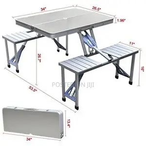 Foldable Picnic Table With 4 Seats
