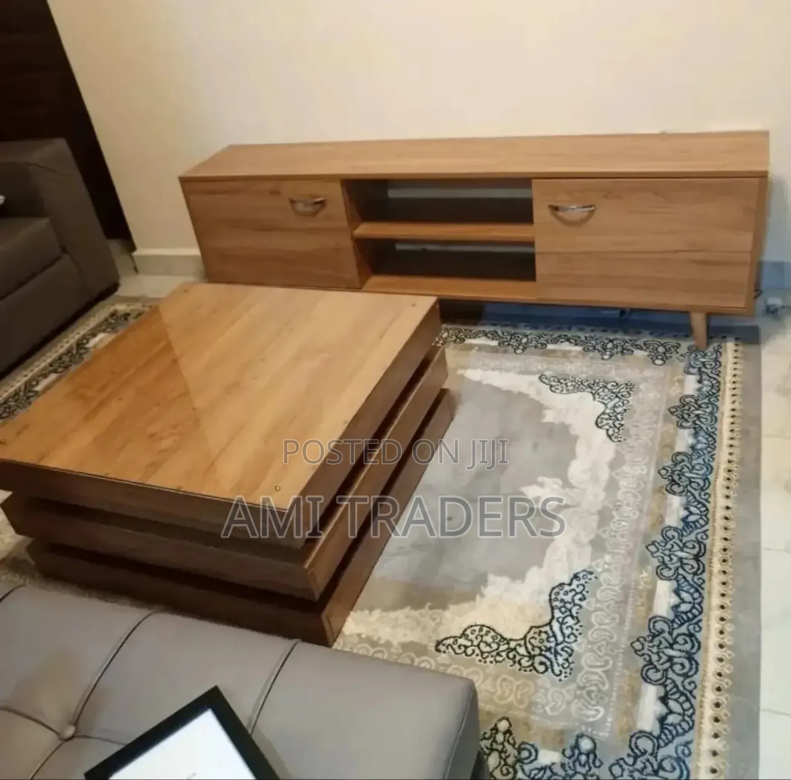Natural Board Tv Stand Coffee Table