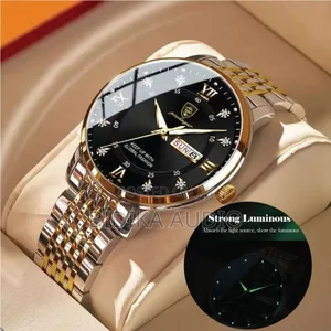 POEDAGAR Men Stainless Stain Business Quartz Watch