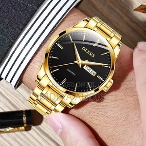 OLEVS Men’S Luxury Stainless Steel Water Resistant