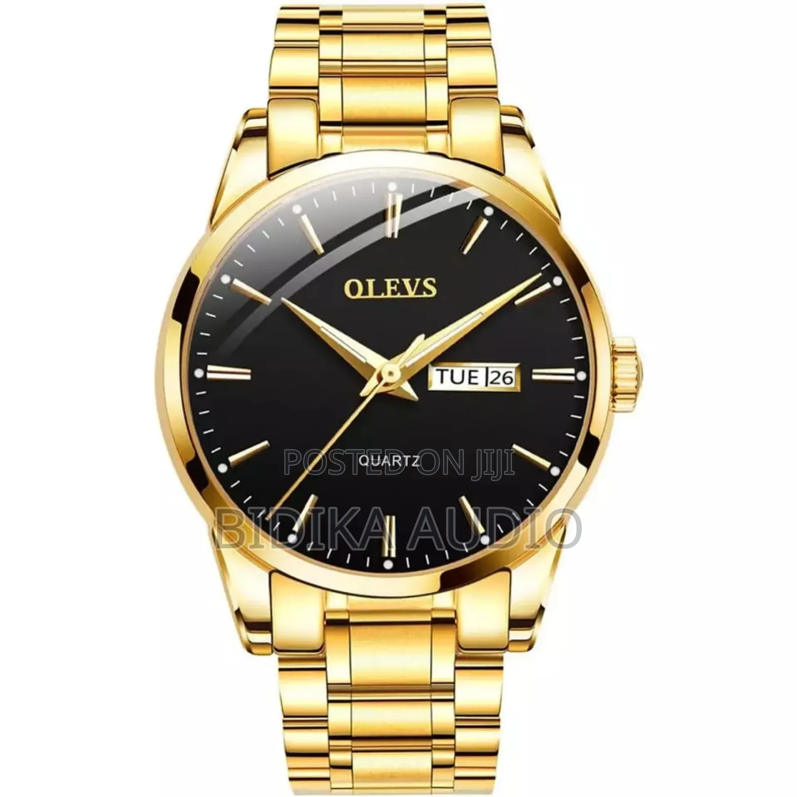 OLEVS Men’S Luxury Stainless Steel Water Resistant
