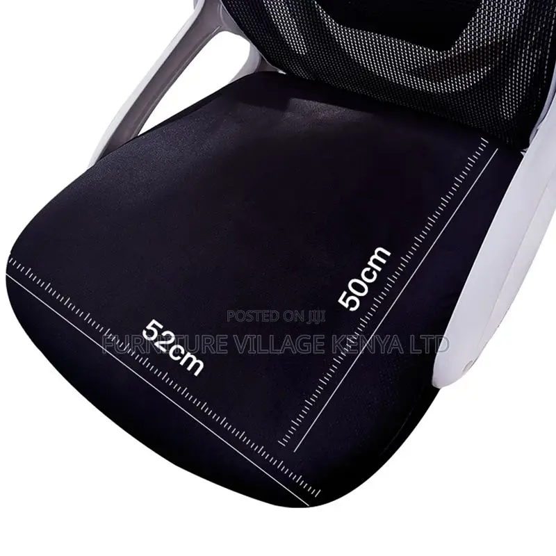 Orthopedic Office Seat -Elegant Black Mesh Office Chair