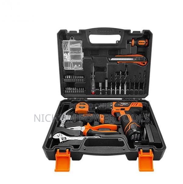 Wokin 156910 109pcs 12V Cordless Drill and Home Tool KIT