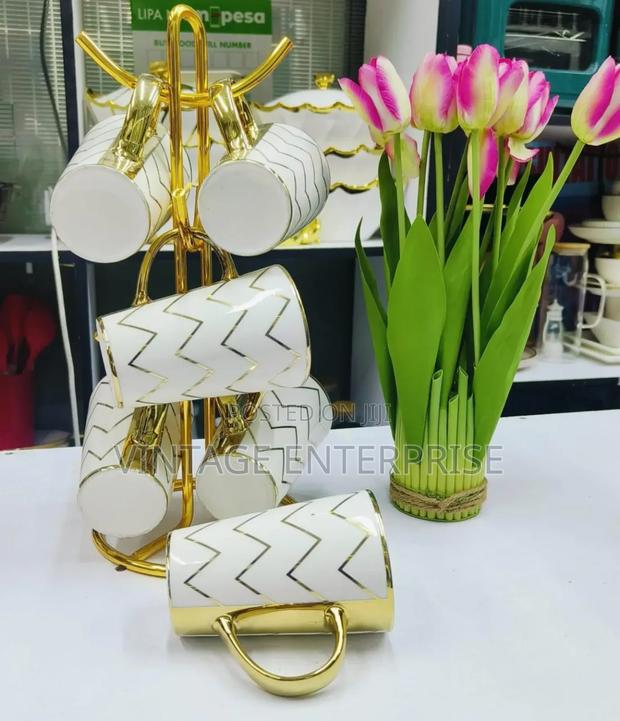 6pcs Long Ceramic Mugs