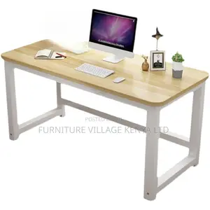 Modern Rectangle Lumber Wood Grain Office Computer Desk
