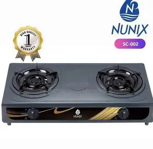 Nunix Auto Ignition Table Top Stainless Steel 2 Burner Gas C