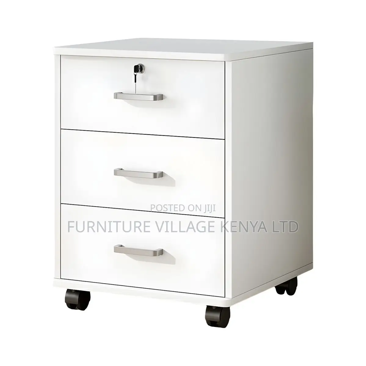 Modern Style Cabinet With Key Locking Drawers