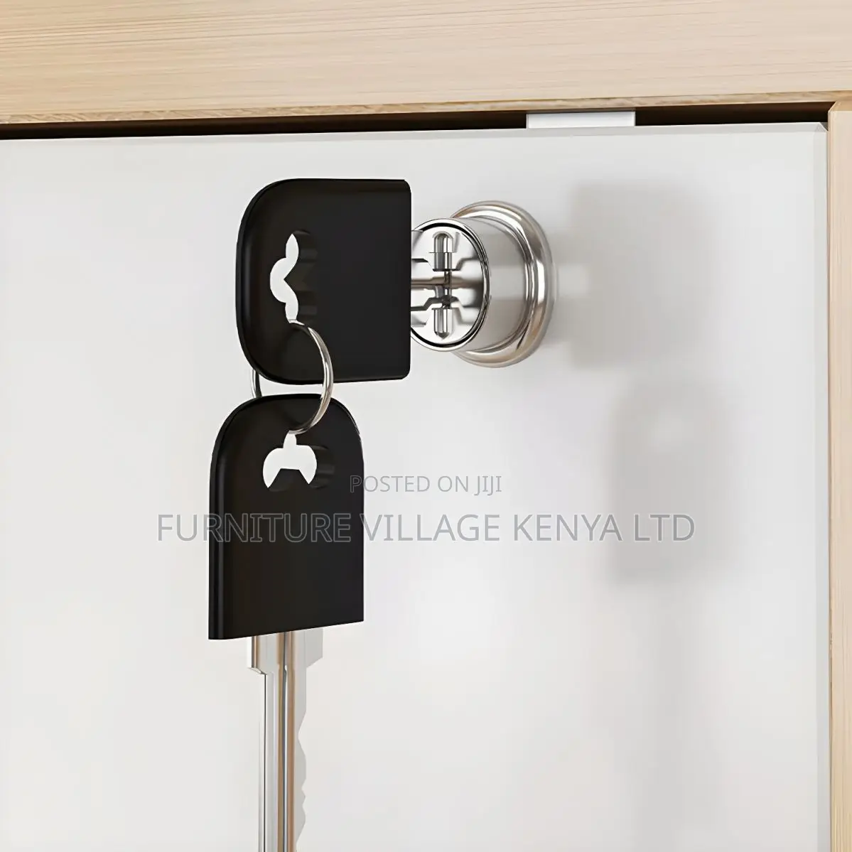 Modern Style Cabinet With Key Locking Drawers