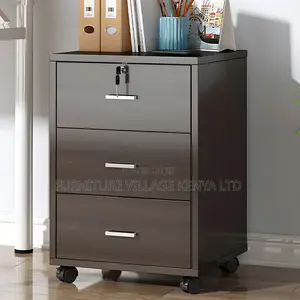 Modern Style Cabinet With Key Locking Drawers