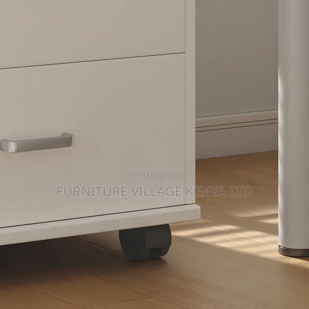 Contemporary Wooden Frame File Cabinet With Storage