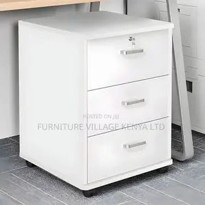 Contemporary Wooden Frame File Cabinet With Storage
