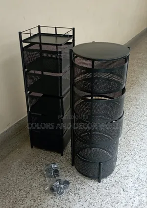 5 Tier Round/Square Fruit Rack With Wheels