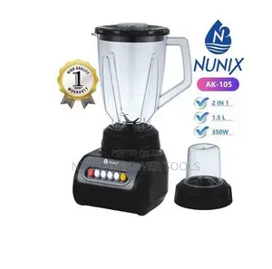 Nunix AK-105 - 2 in 1 Blender With Grinding Machine – 350W -
