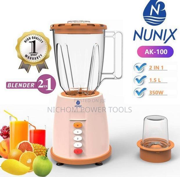 Nunix AK-100 - 2 in 1 Blender With Grinding Machine - 1.5L