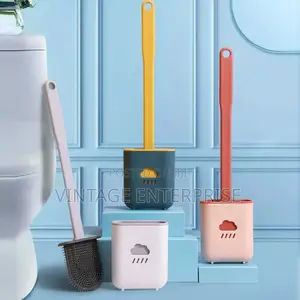 Flat Head Silicon Toilet Brush