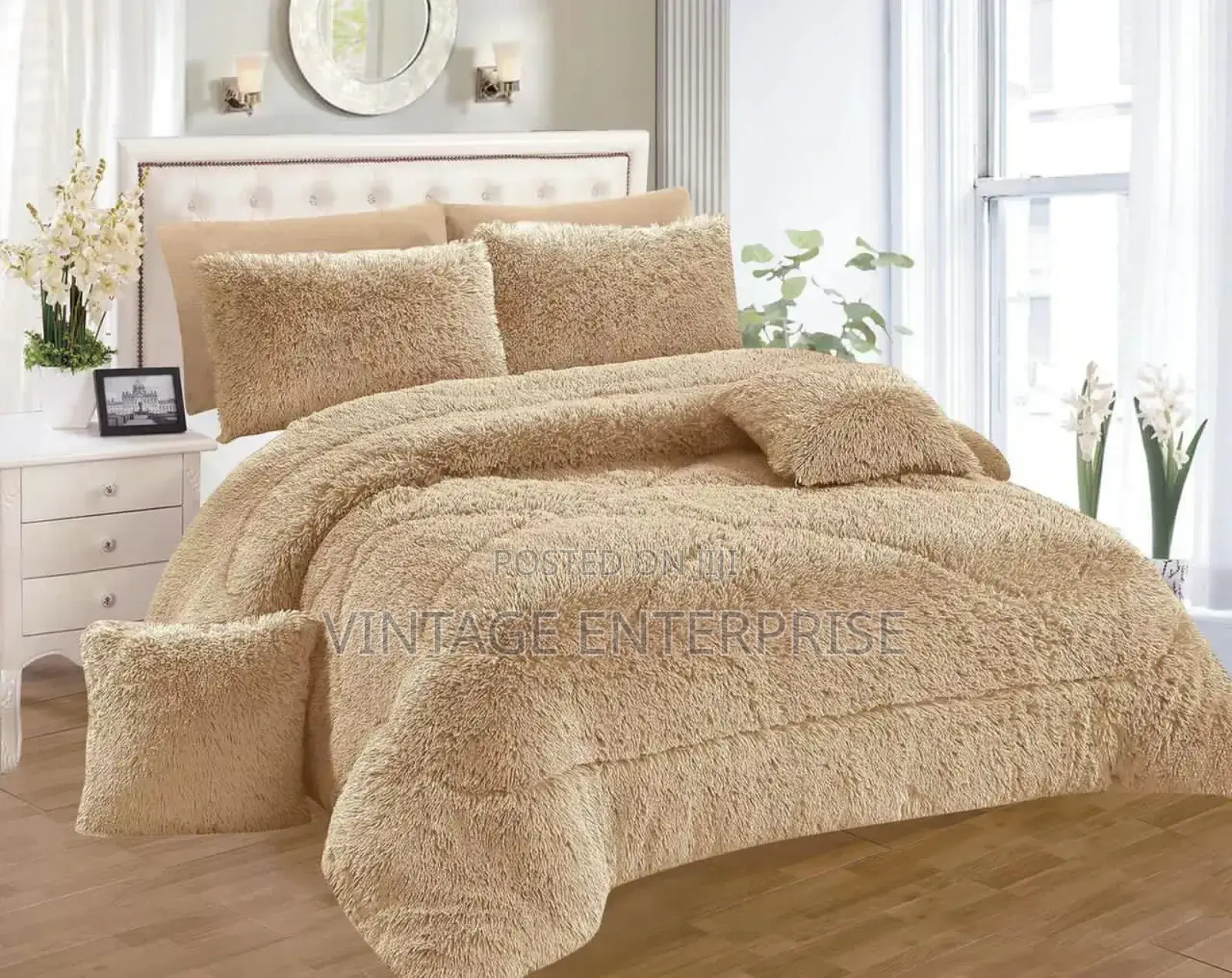 6pcs Quality Velvet Plush Fluffy Duvet Set