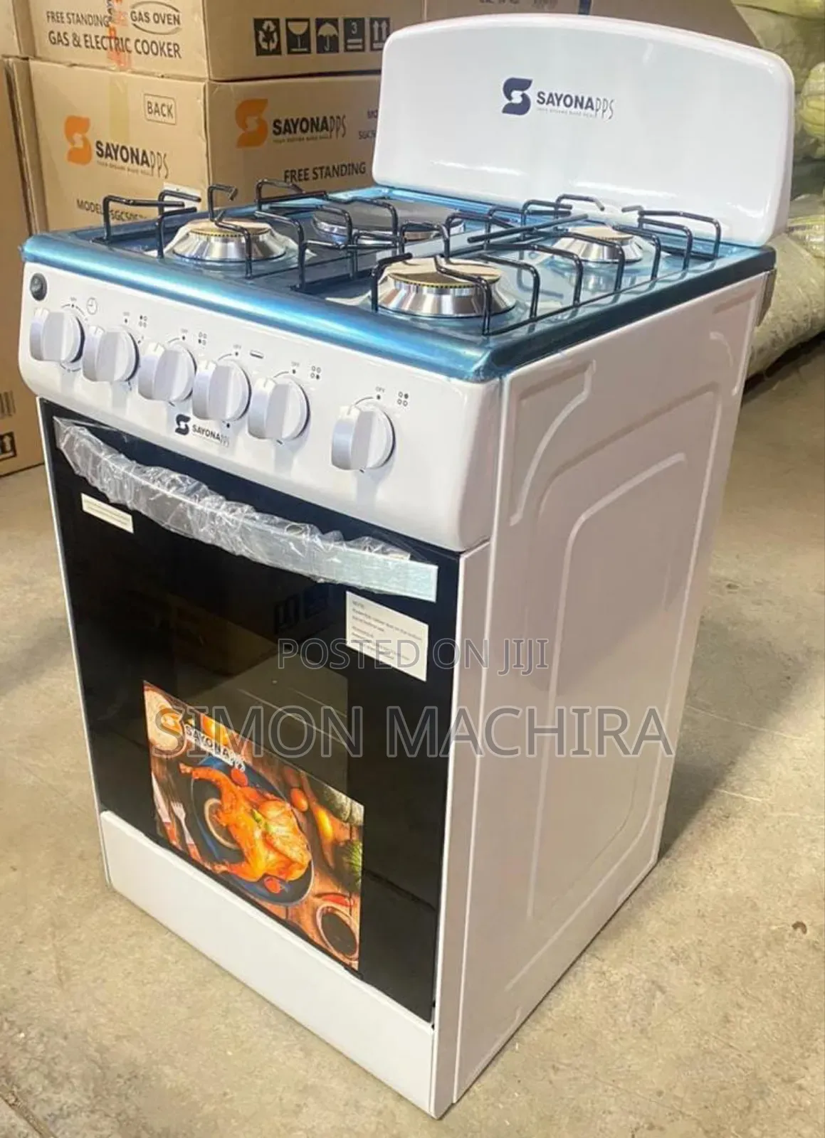 White Sayona Standing Cooker 3G + 1E