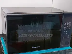 Silver And Black Hisense Digital Microwave At
