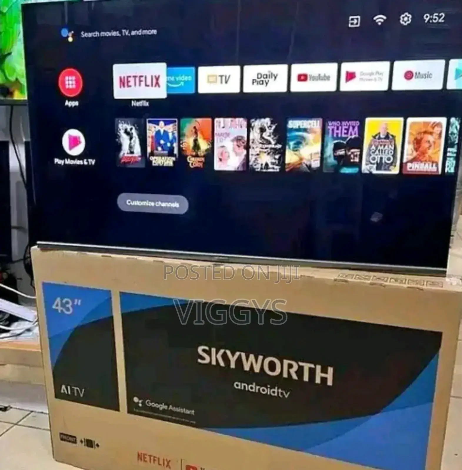 Good Working Skyworth 43 Inch Smart Android TV/ v-6
