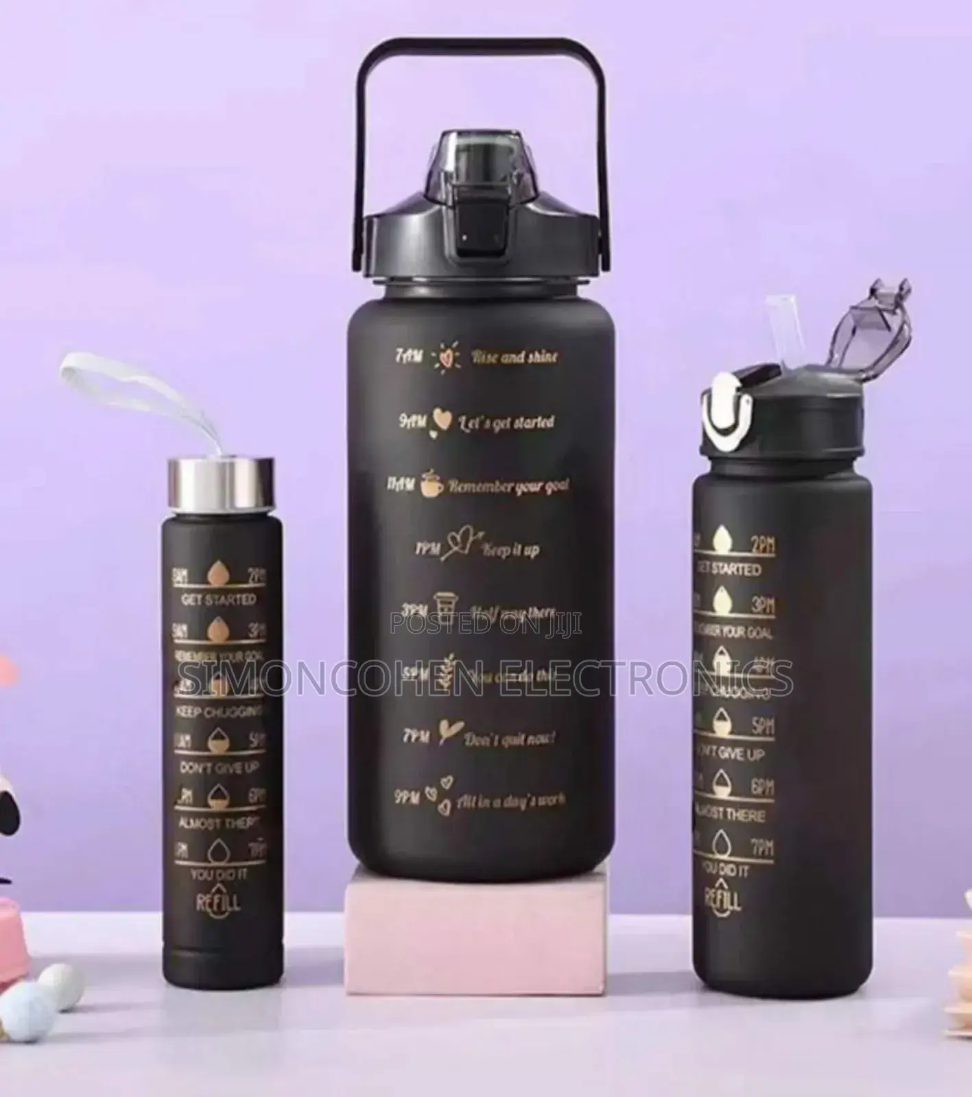 Motivational Water Bottles 3pcs Set