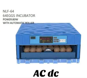 Guaranteed 98% Hutching Eggs Incubator Machine AC DC 64 Eggs