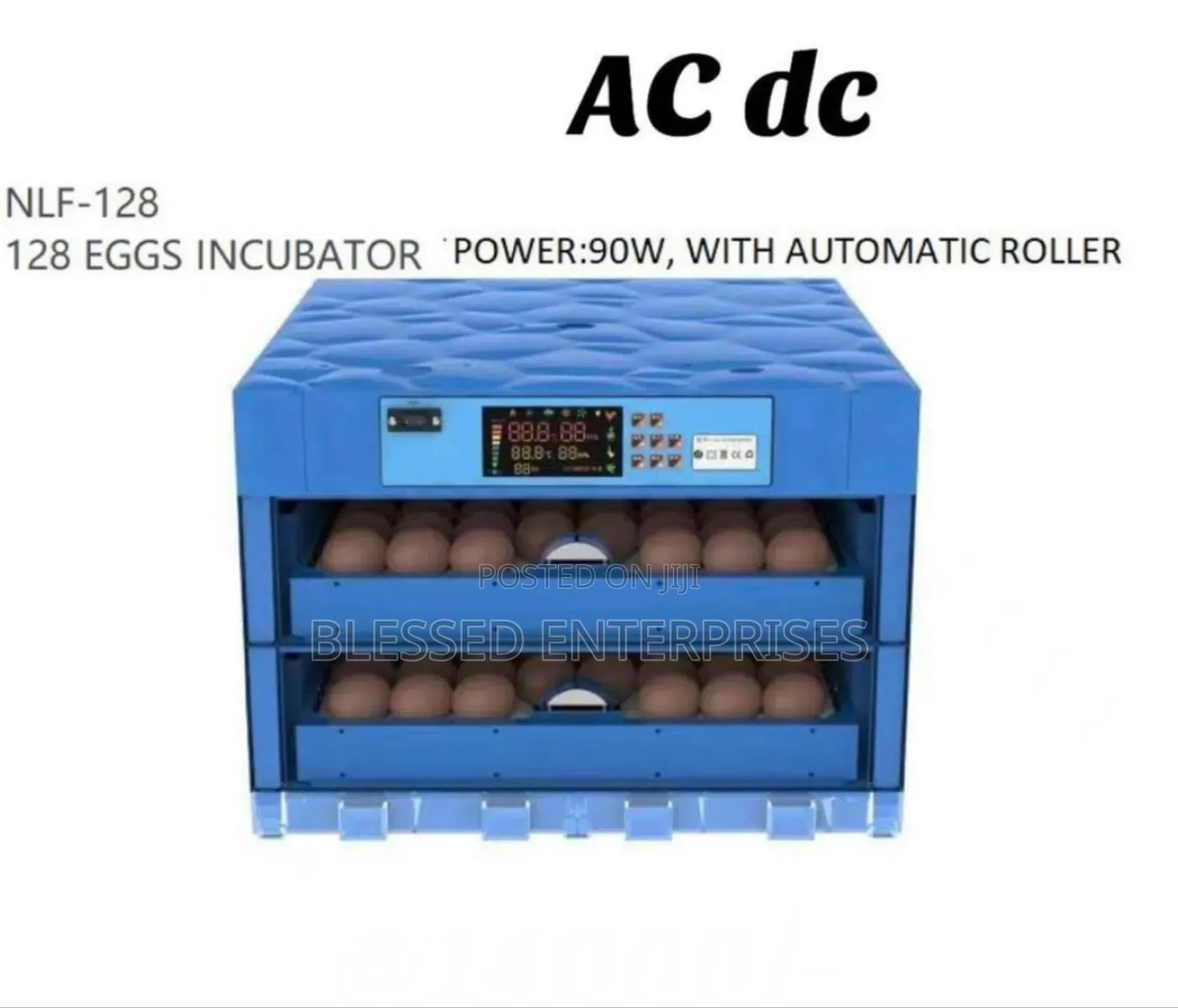 128 Eggs Incubator Machine Automatic AC DC128 Eggs Incubator