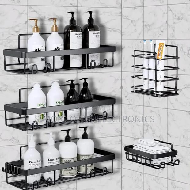 5pcs Set Rectangular Shower Caddy Shelf/Bathroom Organiser - main view