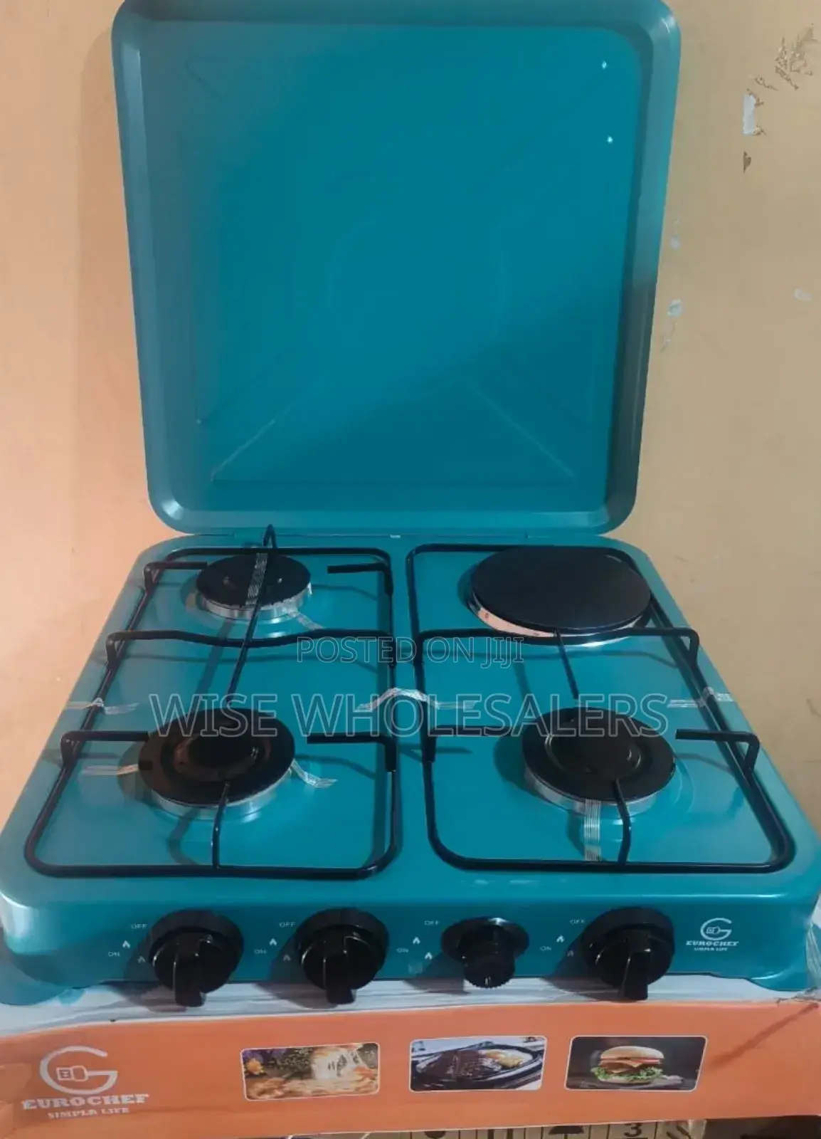Eurochef 3 Gas And 1 Electric Plate Table Top Gas Cooker√ •