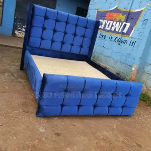Navy Blue Bed Chesterfield