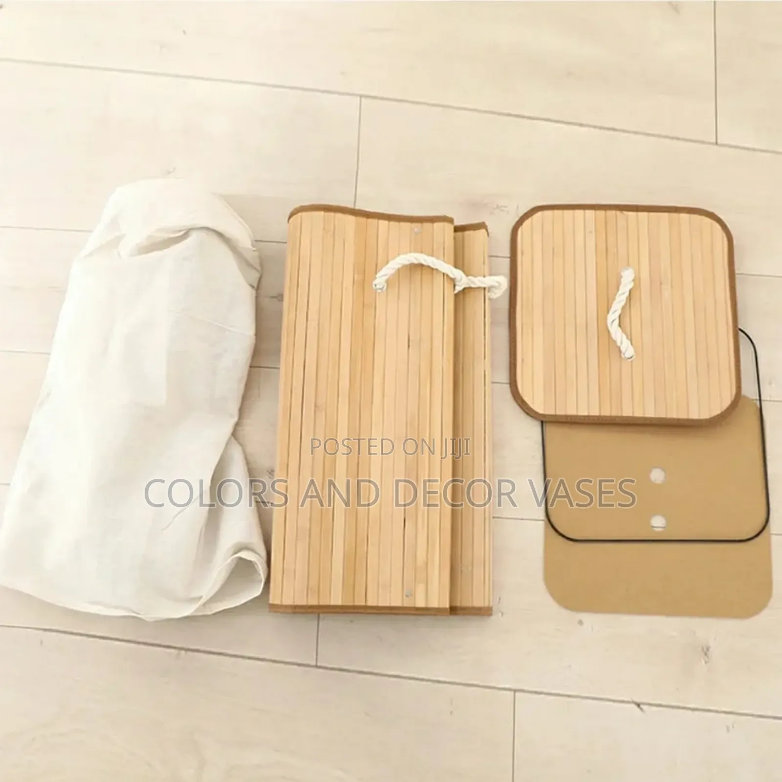 FOLDABLE LARGE CAPACITY Wooden Laundry Basket