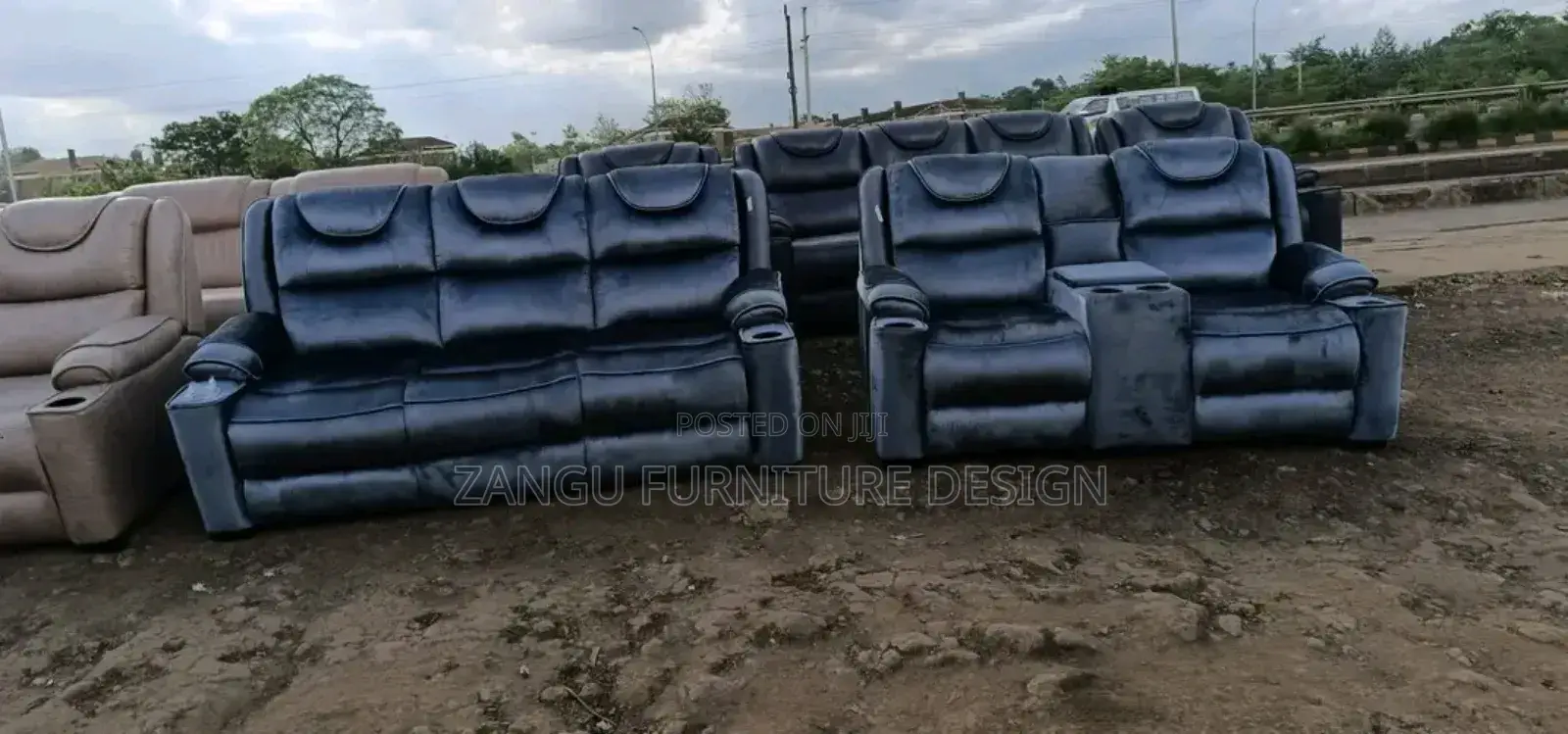 Semi-Recliners 5-Seater Sofa