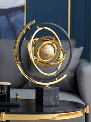Statue Luxury Office Desktop Globe Study Room Decor